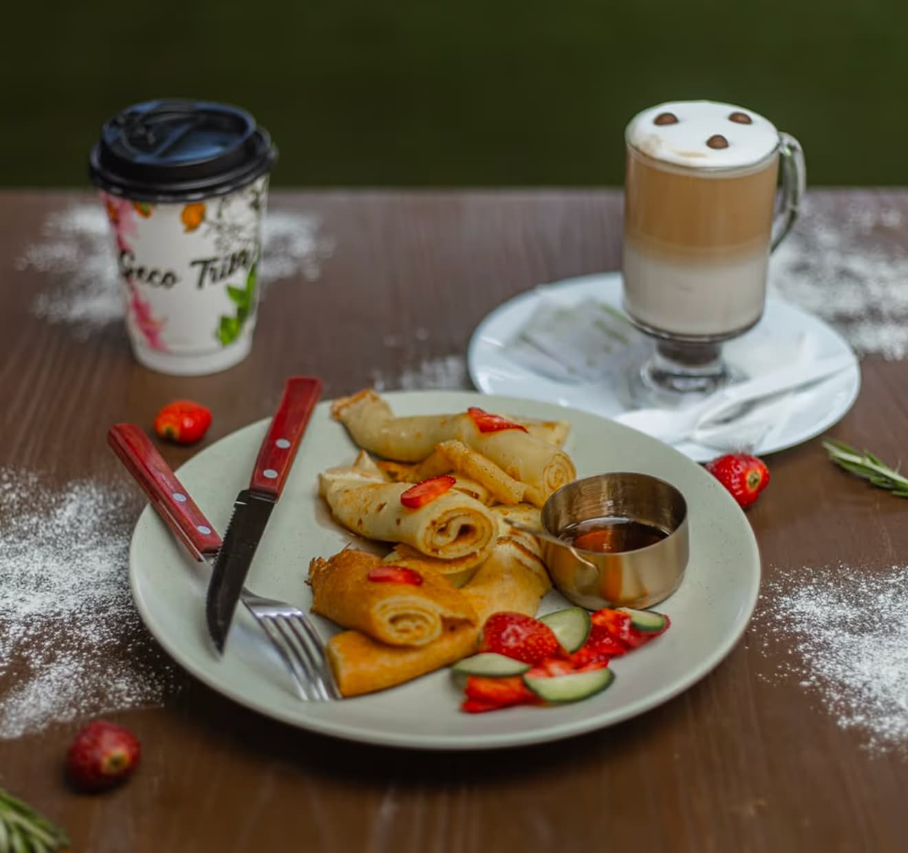 Crepes and coffee at Geco Cafe