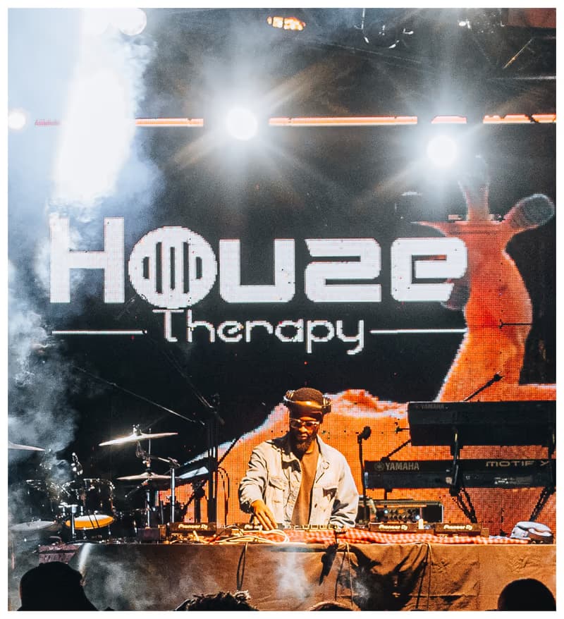 A DJ playing at Houze Therapy